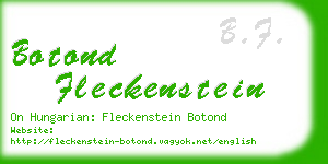 botond fleckenstein business card